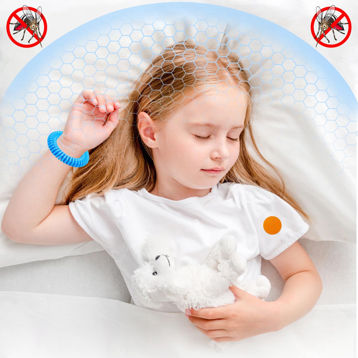Mosquito Repellent Bracelets 36 Pack, Individually Wrapped Mosquito Repellent Bands with 60 Pcs Mosquito Stickers Patches, DEET