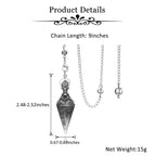GEHECRST Natural Amethyst Healing Crystal Dowsing Pendulum Reiki Gemstone Chips Orgone Pendulum 6 Faceted Hexagonal Pointed Resi