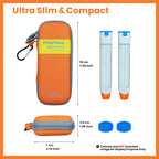 weefla Empty Hard-Shell Carry Case for EpiPen, Ultra Slim Holder for 2 Epi Pen Auto-Injectors, High-Visibility, Splash Resistant