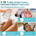 MYSWEETY Vacuum Therapy Machine, 3 in 1 Mutilfunction Cupping Therapy Sets, Professional Facial Skin Care Machine with Spray Gun
