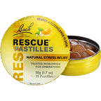 Bach RESCUE PASTILLES, Orange and Elderflower Flavor, Natural Stress Relief Lozenges, Homeopathic Flower Essence, Vegetarian, Gl