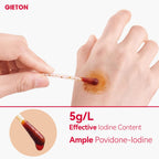 Large - Size 5 inchs Povidone Iodine Swabs (50-Count), Iodine Cotton swabs, Wound Care, Gentle Care and Emergency Care for The W