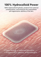 Easyderm Thin Hydrocolloid Large Wound Dressing 4   x4    3Pack (6 Dressings) Waterproof, Latex Free, Highly Absorbent Dressing