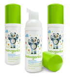 Babyganics Alcohol-Free Foaming Hand Sanitizer, Fragrance Free, On-The-Go, Pump Bottle 50 ml - 1.69 Fl Oz (Pack of 3)