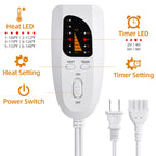 Electric Heated Foot Warmer - KLADNDER Heating Foot Warmer for Men & Women, Feet Warmer with 6 Temperature Setting 4 Timer Setti