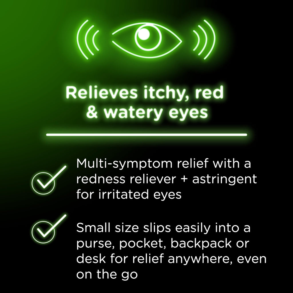 Visine A.C. Itchy Eye Relief Eye Drops with Astringent Zinc Sulfate & Redness Reliever Tetrahydrozoline HCl for Relief of Red, I