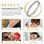 Jecanori Magnetic Bracelets for Women,Adjustable Titanium Steel Wristband Brazaletes,Valentine's Day Gifts with Sizing Tool (Mer