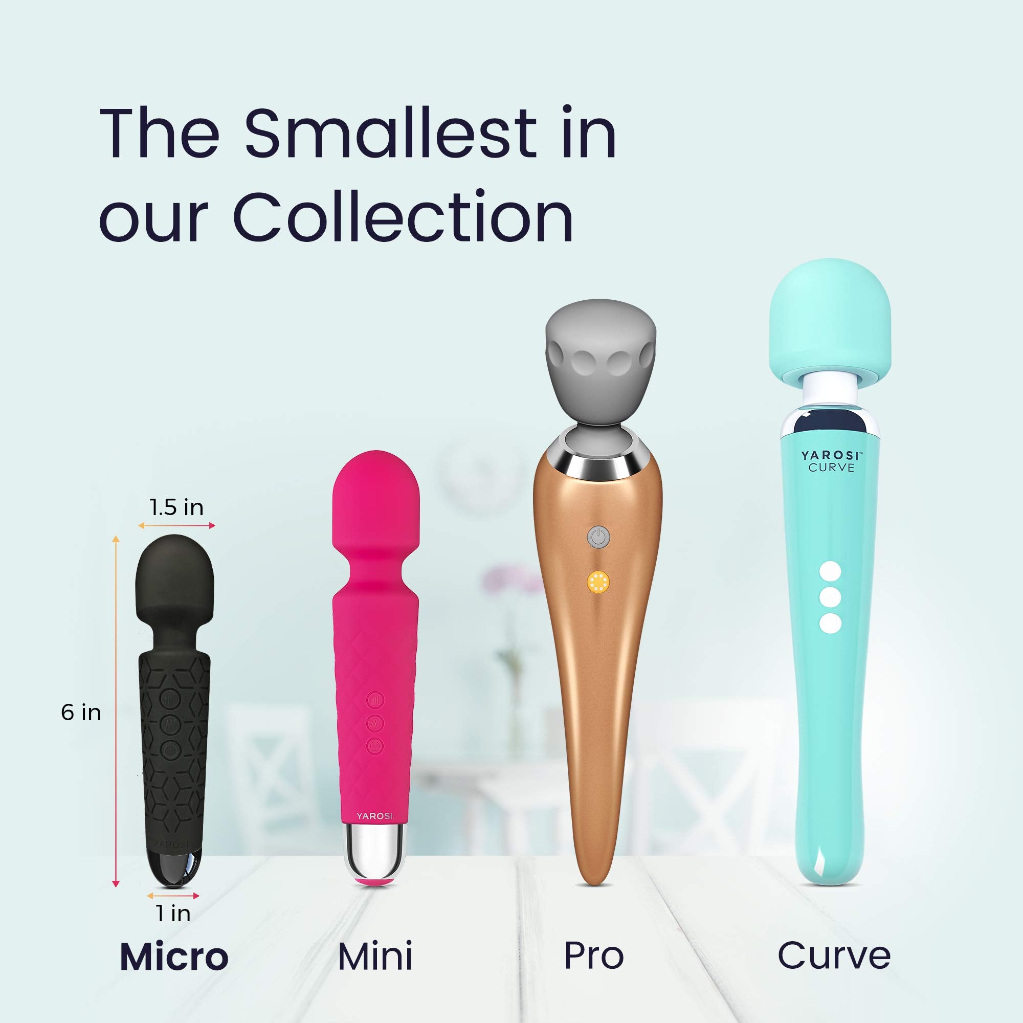 Yarosi Micro Personal Massage Device Smallest and Strongest Cordless Handheld Massager - Powerful - Best for Travel - Magic Stre