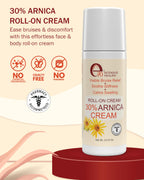 e70 Arnica Roll On - Arnica Cream to Remove Bruises & Soothe Sore Muscles & Joints with 30% Arnica Montana, Hyaluronic Acid & L-