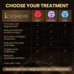 Lovsheme Red Light Therapy for Face, Enhance LED Face Mask Light Therapy for Acne, Wrinkles & Skin Rejuvenation, 3 Light Modes &