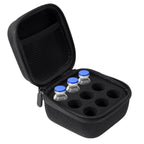 9 Slot Insulin Fridge Travel Storage Case, Black Secure & Compact Peptide Holder Fridge Organizer Case Fits Standard 10ml U-100 
