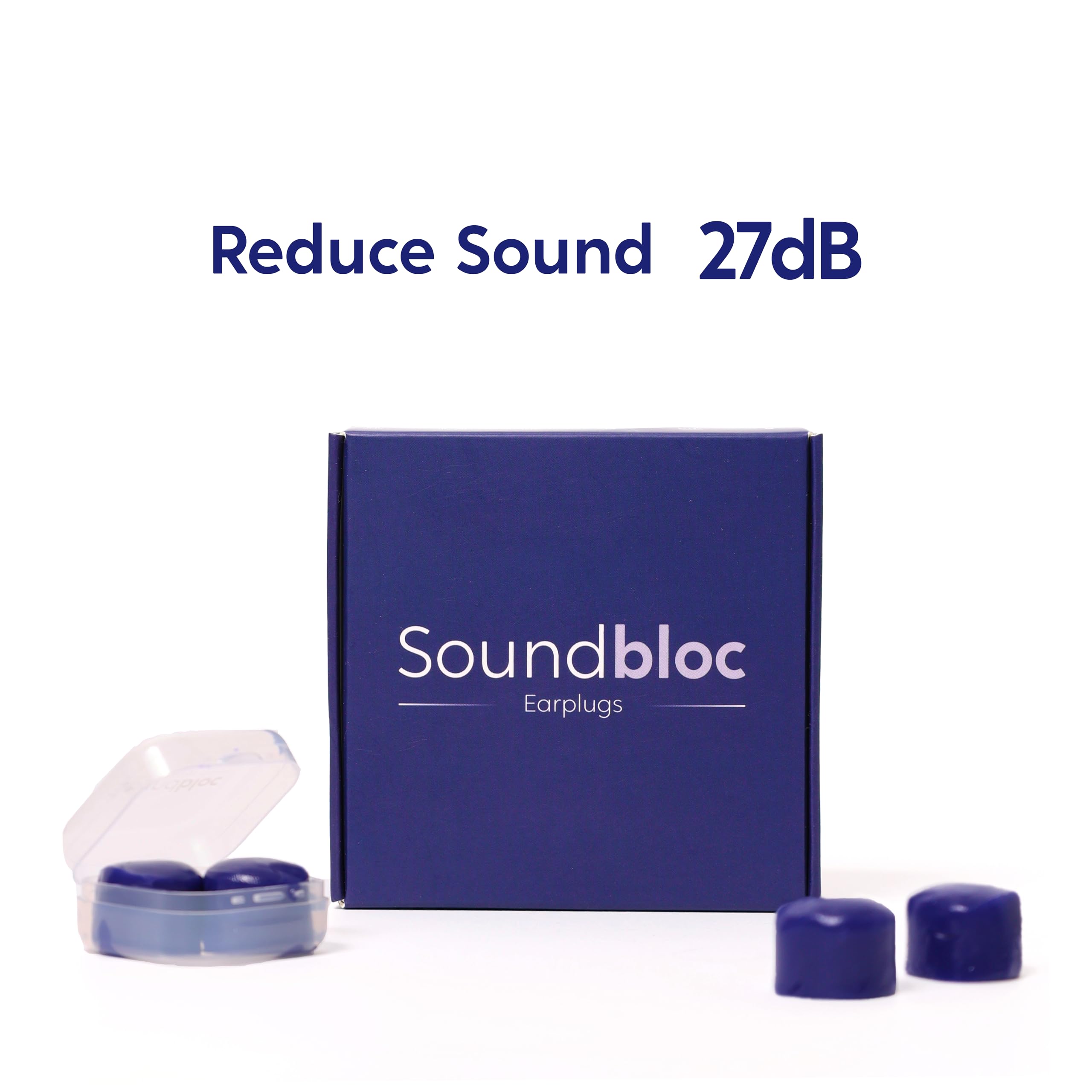 Silicone Ear Plugs for Sleeping by Soundbloc - 1 Year Supply (6 Pairs) - Custom Ear Plugs, Earplugs for Swimming, Soft Ear Plugs