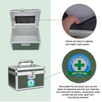Medication Lock Box with Combination, Lockable Medicine Storage Box, Empty First Aid Box, Security Lock Box, Medical Organizer,