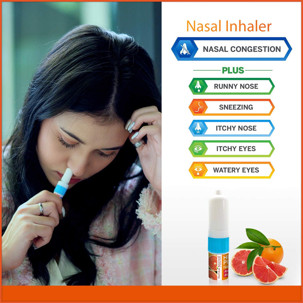 Natural Solution Pink Salt Aromatherapy Nasal Inhaler with Blood Orange Essential Oils for a Refreshing, Relaxing Experience, an