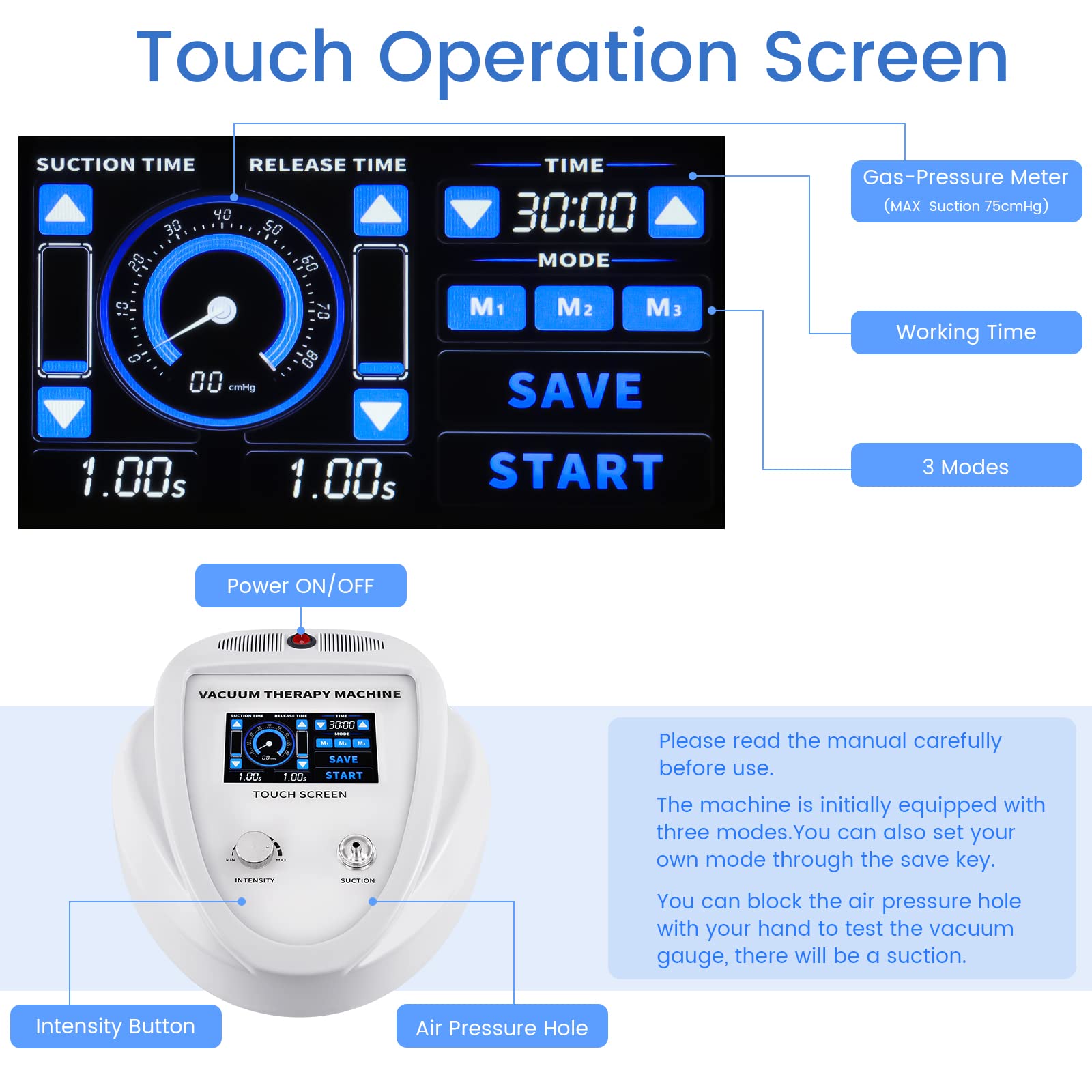 Beauty Star Vacuum Therapy Cupping Machine with 30 Cups and 3 Gua Sha Pumps for Body, Back, Face Massage Care Machine | Upgrade