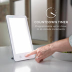 Verilux HappyLight Touch Plus - Light Therapy Lamp with 10,000 Lux, UV-Free, LED Bright White Light with Adjustable Brightness,