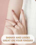 Feraco 2 Pcs Magnetic Copper Rings for Women,99.99% Pure Copper Thumb Ring for Women,Adjustable Fingers Ring with Jewelry Gift B