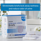 McKesson Ultra Plus Stretch Briefs, [80 Count], M/R, 32-54 in. Incontinence Adult Diapers, Heavy Absorbency, Unisex, Disposable,