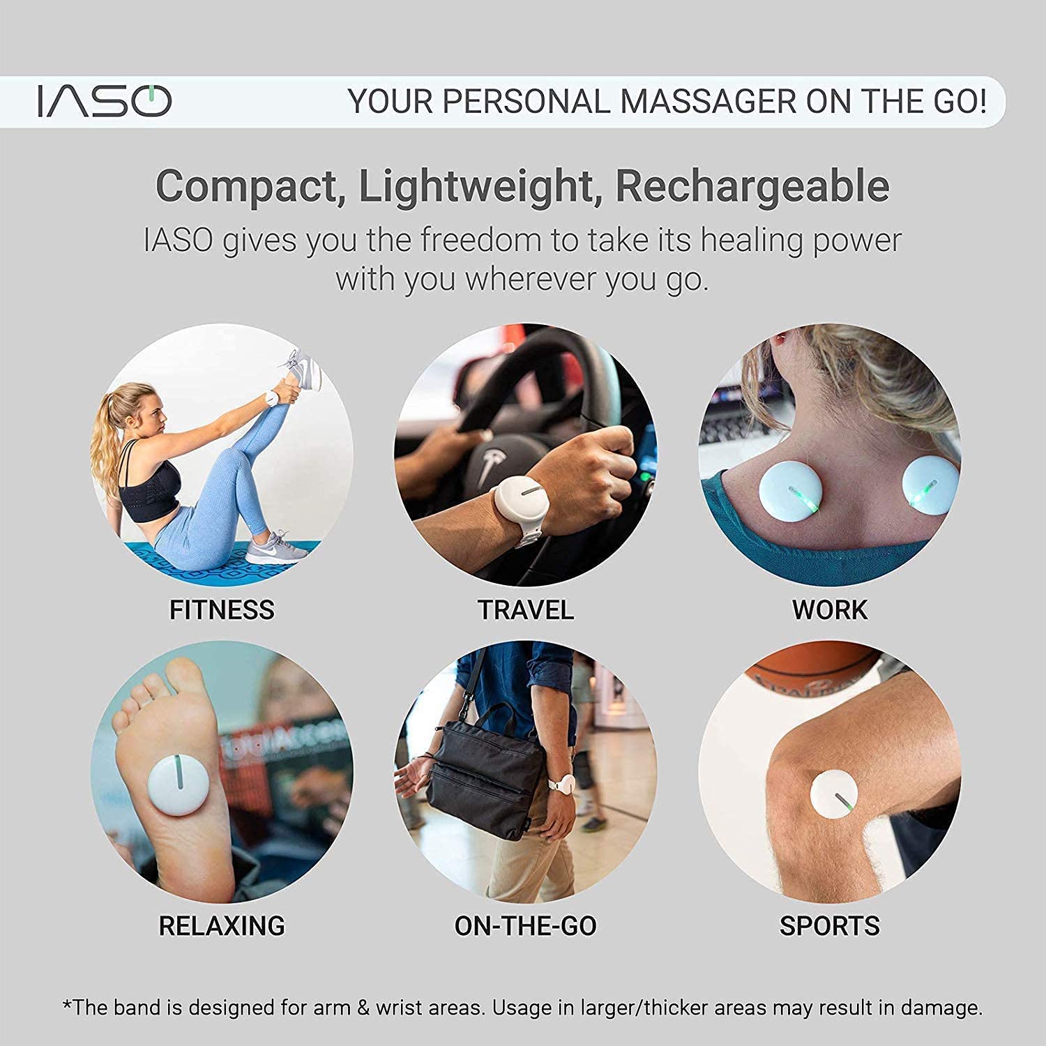 [IASO] Red Light Therapy Device and Massager- FDA-Registered, Cold Laser (Non-LED) Pain Relief for Back, Foot, Neck, Shoulders,