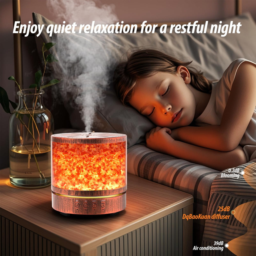 Essential Oil Diffuser Aromatherapy Diffusers for Essential Oils Large Room, Himalayan Salt Lamp Ultrasonic Aroma Diffusers for