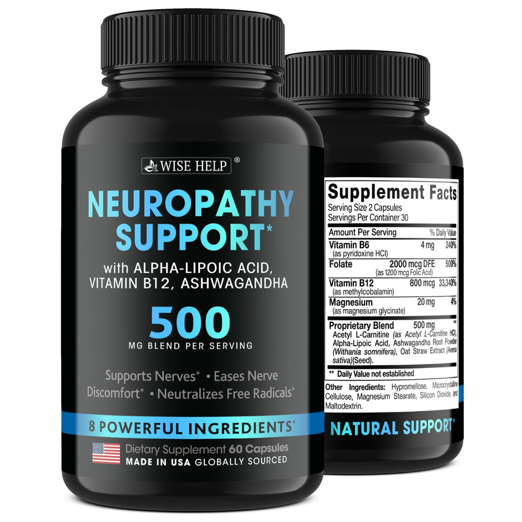 Neuropathy Support Natural Nerve Discomfort Relief - Made in USA - Nerve Antioxidant for Trigeminal Neuralgia, Diabetic & Periph
