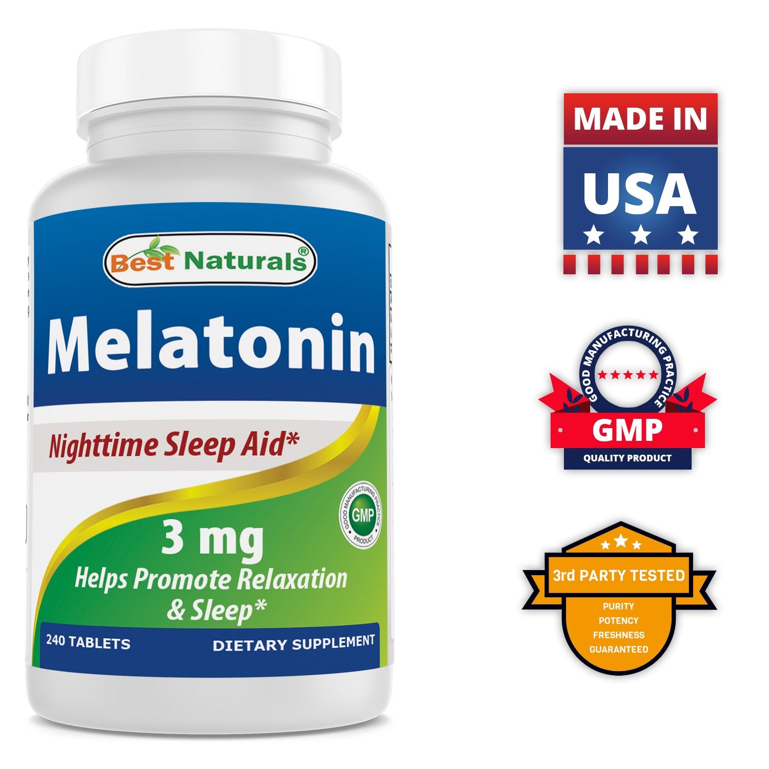 Best Naturals Melatonin 3mg 240 Tablets