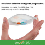 Smooth Trip Medicine Storage Bag and Medication Bottle Organizer - Slash-Resistant Medical Travel Bag with Food Grade Reusable P