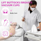 SRUIHAX 1 Pair Vacuum Cups:80,90,120,150,180,210 ML Extra-Large Butt Suction Cup Vacuum Therapy Cupping Machine Accessories for