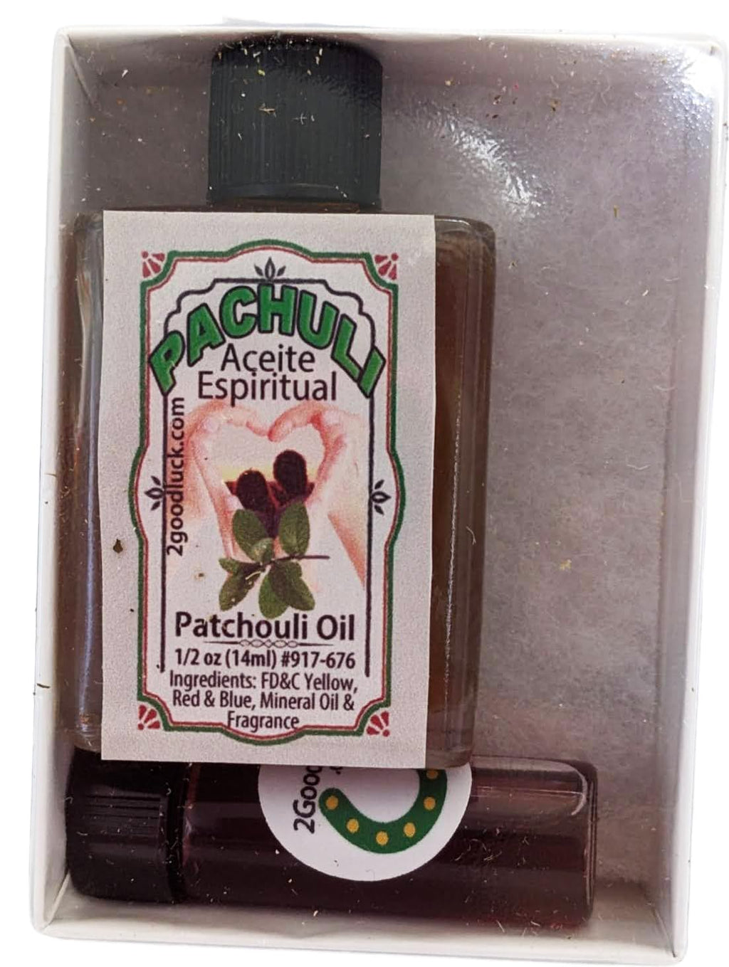 2GoodLuck Patchouli, Spiritual Oil With 1 Dram Perfume Set for Magic and Rituals. Aceite Espiritual Perfumado Para Rituales Y Ma