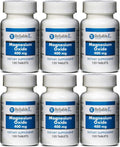 Magnesium Oxide 400 mg Dietary Supplement Tablets Generic MegOx 120 Tablets per Bottle Pack of 6