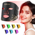 LED Light Therapy Mask Skin Care Mask,Cordless LED Face Mask face, LED Red 6305nm & NIR 830nm Wavelength for Home UseBLACK