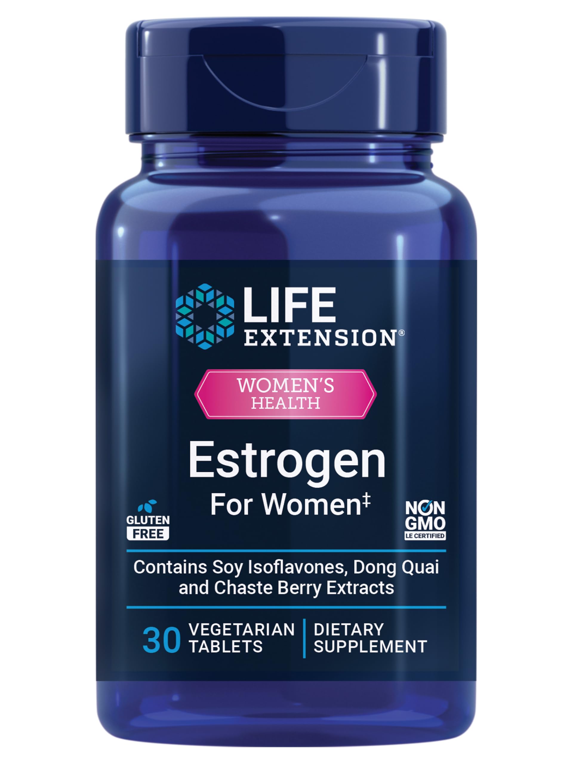 Life Extension Estrogen for Women, Helps Relieve hot Flashes and Night Sweats, Soy isoflavones, Norway Spruce Extract, chasteber