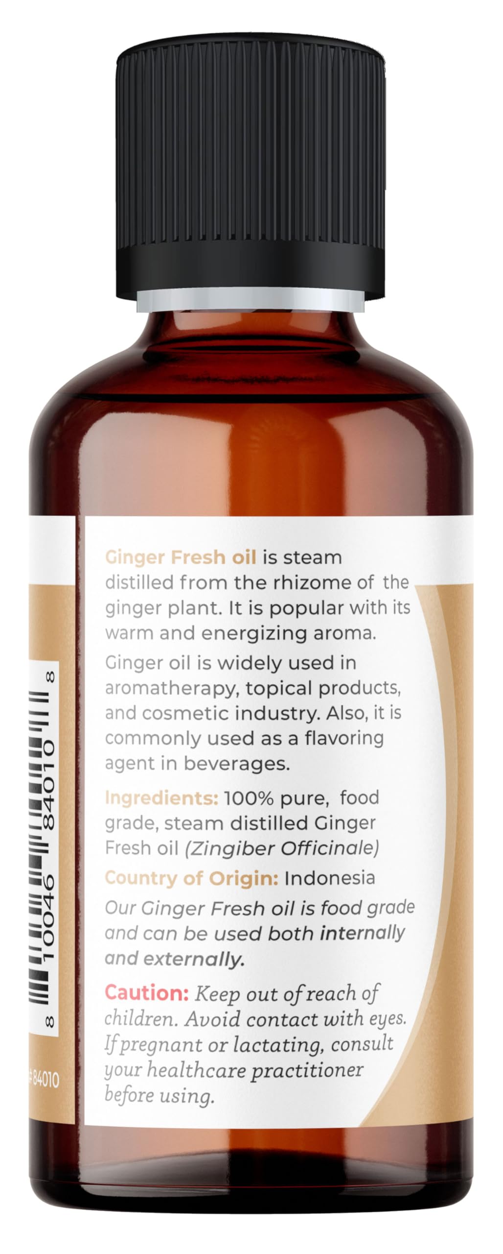 Viva Doria Ginger Essential Oil, 100% Pure Natural, Fresh Ginger Essential Oil, Undiluted, for Aromatherapy | Food Grade, 30 mL