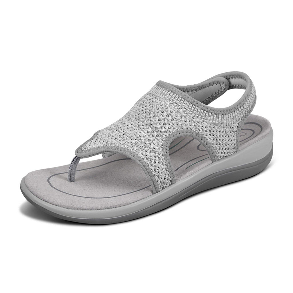 Orthofeet Womens Orthopedic Grey Knit Lyra Sandals, Size 8.5 Wide ...