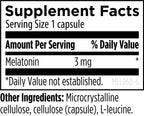 Designs for Health Melatonin 3mg - for Adults - Vegetarian + Non-GMO (60 Capsules)