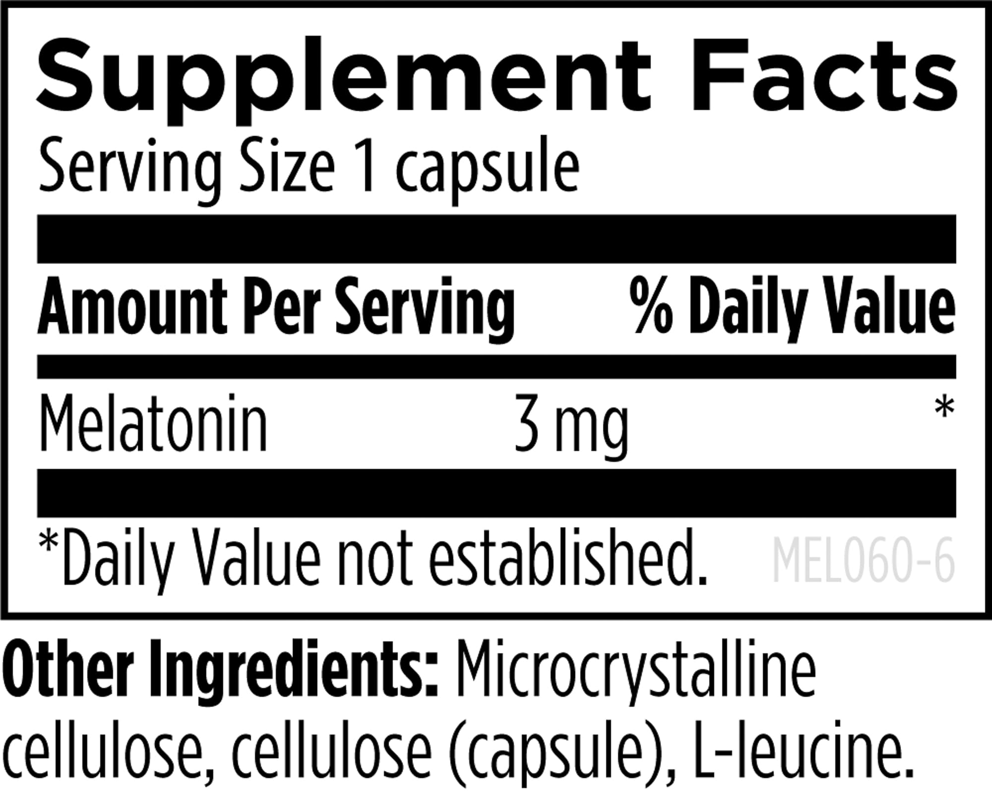 Designs for Health Melatonin 3mg - for Adults - Vegetarian + Non-GMO (60 Capsules)