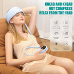 TLINNA Head Massager,Scalp Massager,Relief Headaches,Fatigue,Stress,Sleep aid,Hangover with Airbag Kneading,Constant Temperature