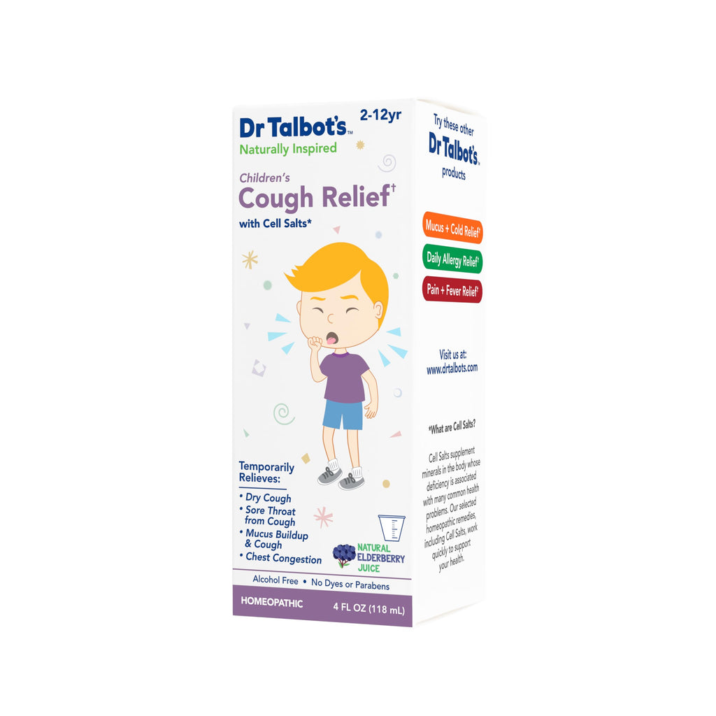 Dr. Talbots Cough Relief Liquid Medicine with Naturally Inspired Ingredients for Children Includes Dosage Cup, Natural Elderber