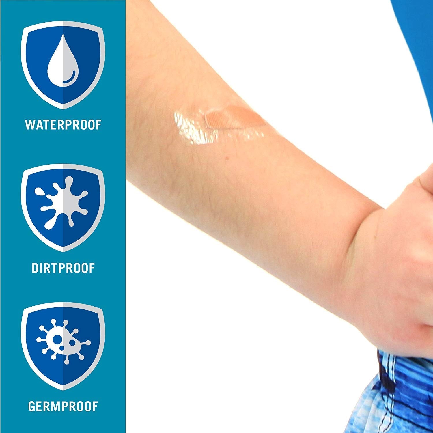 Nexcare Waterproof Clear Bandages Knee & Elbow 8 Each (Pack of 3)
