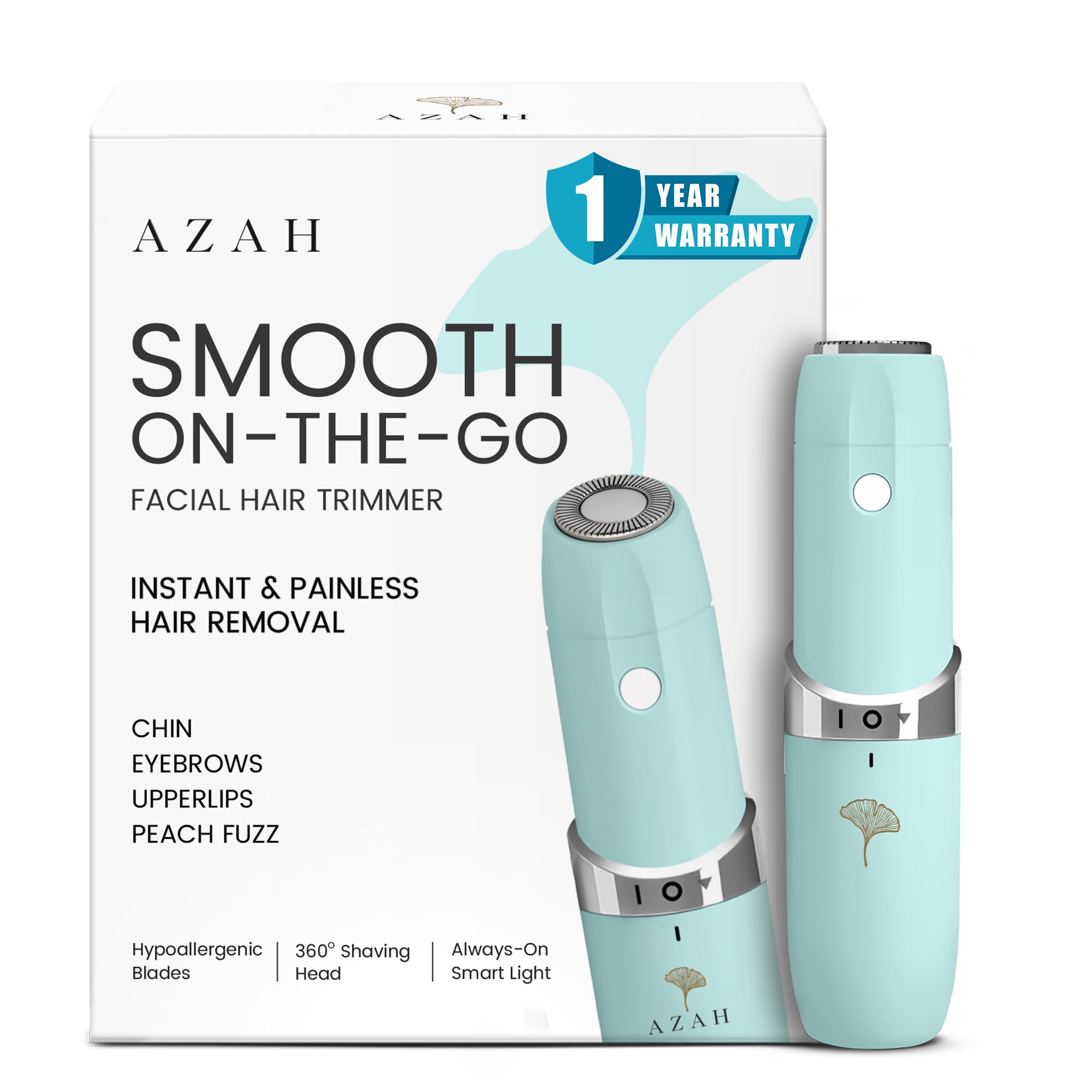 Azah Facial Mini Hair Trimmer For Women | Electric Facial Hair Remover For Women | Quick, Instant, Gentle & Painless | Face, Upp
