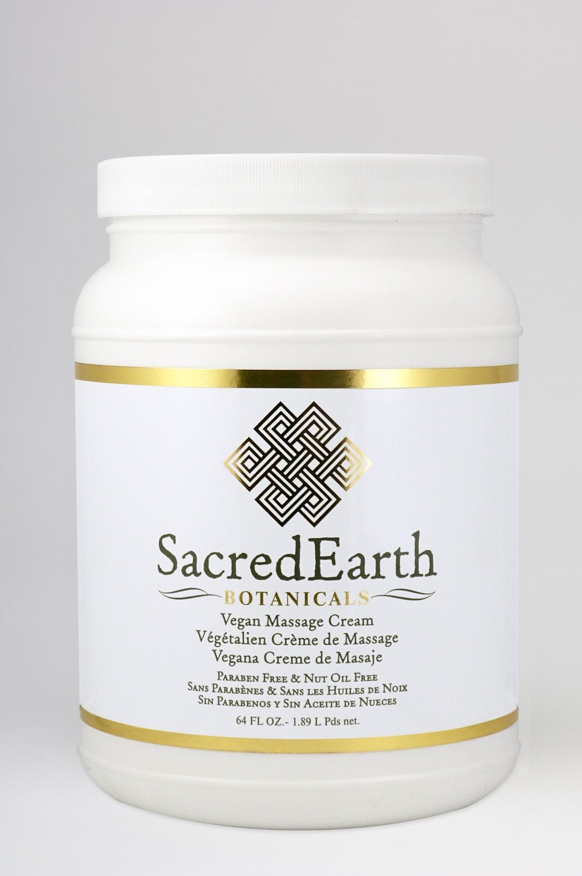 Vegan Massage Cream ( Gallon) - Unscented, Water Dispersible, Nut Oil Free, Gluten Free and Contains Only Certified Organic Oils