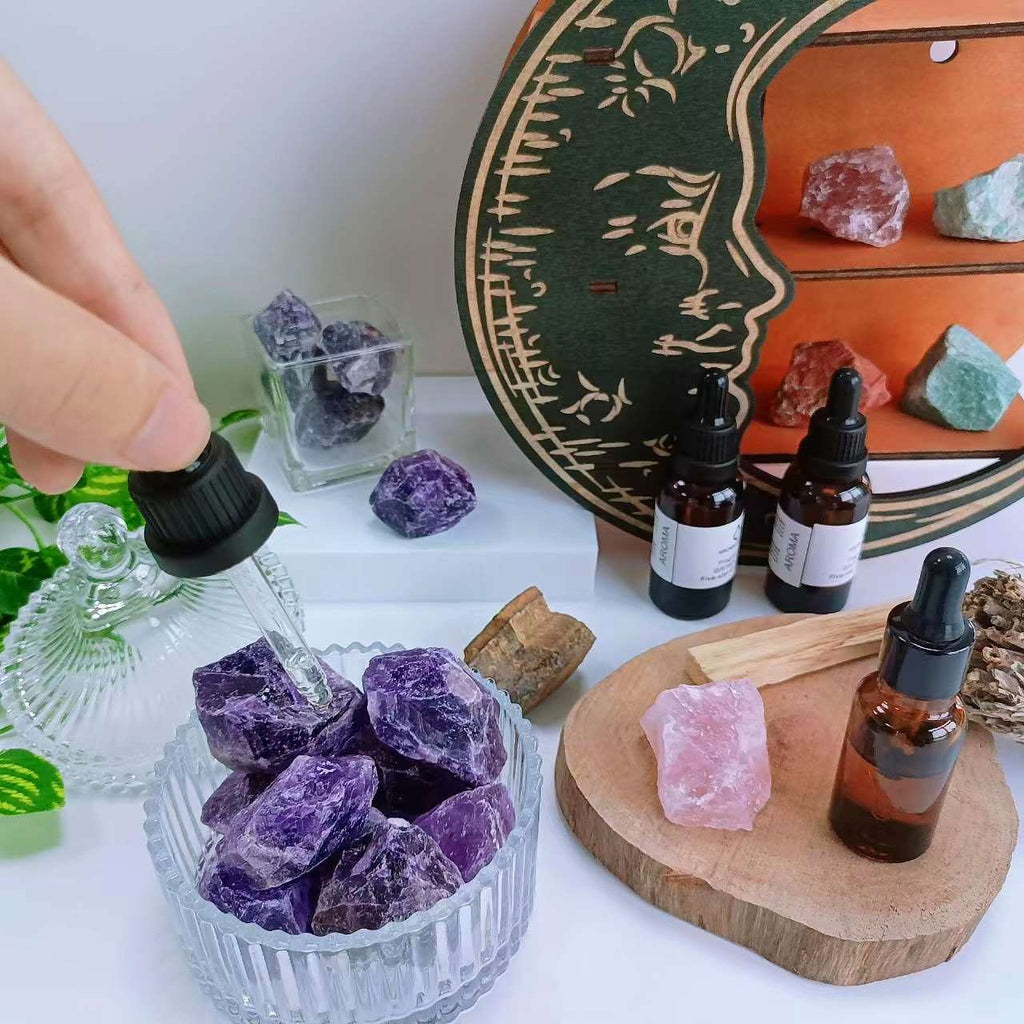 LAIDANLA Amethyst Natural Rough Stones Crystal Large Raw Crystals Bulk 1.5-2inch Healing Gemstones for Reiki Healing Tumbling Fo