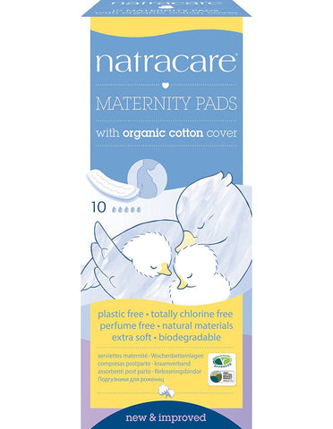 Natracare Maternity Pads 10 Ct, 5 Boxes (50 Pads Total)