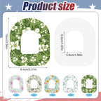 25pcs Adhesive Patches for Omnipod 5, Breathable Waterproof CGM Insulin Sensor Covers, Medical Overpatches, Flower Prints Glucos