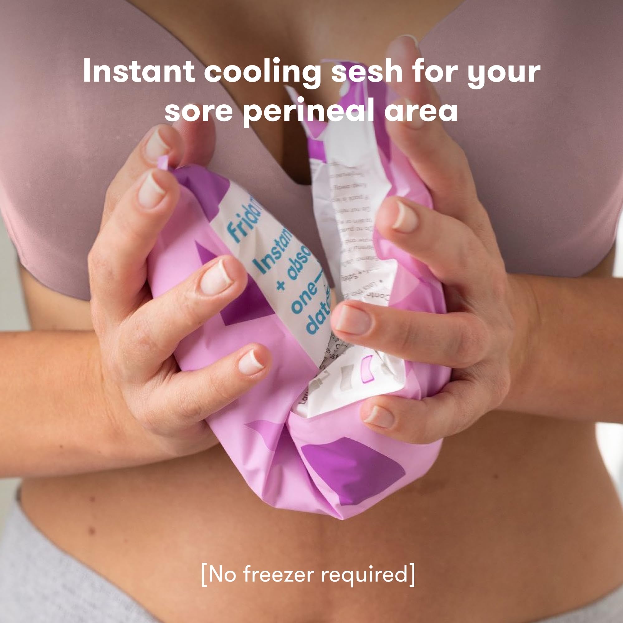 Frida Mom 2-in-1 Postpartum Pads, Absorbent Perineal Ice Maxi Pads, Instant Cold Therapy Packs and Maternity Pad in One