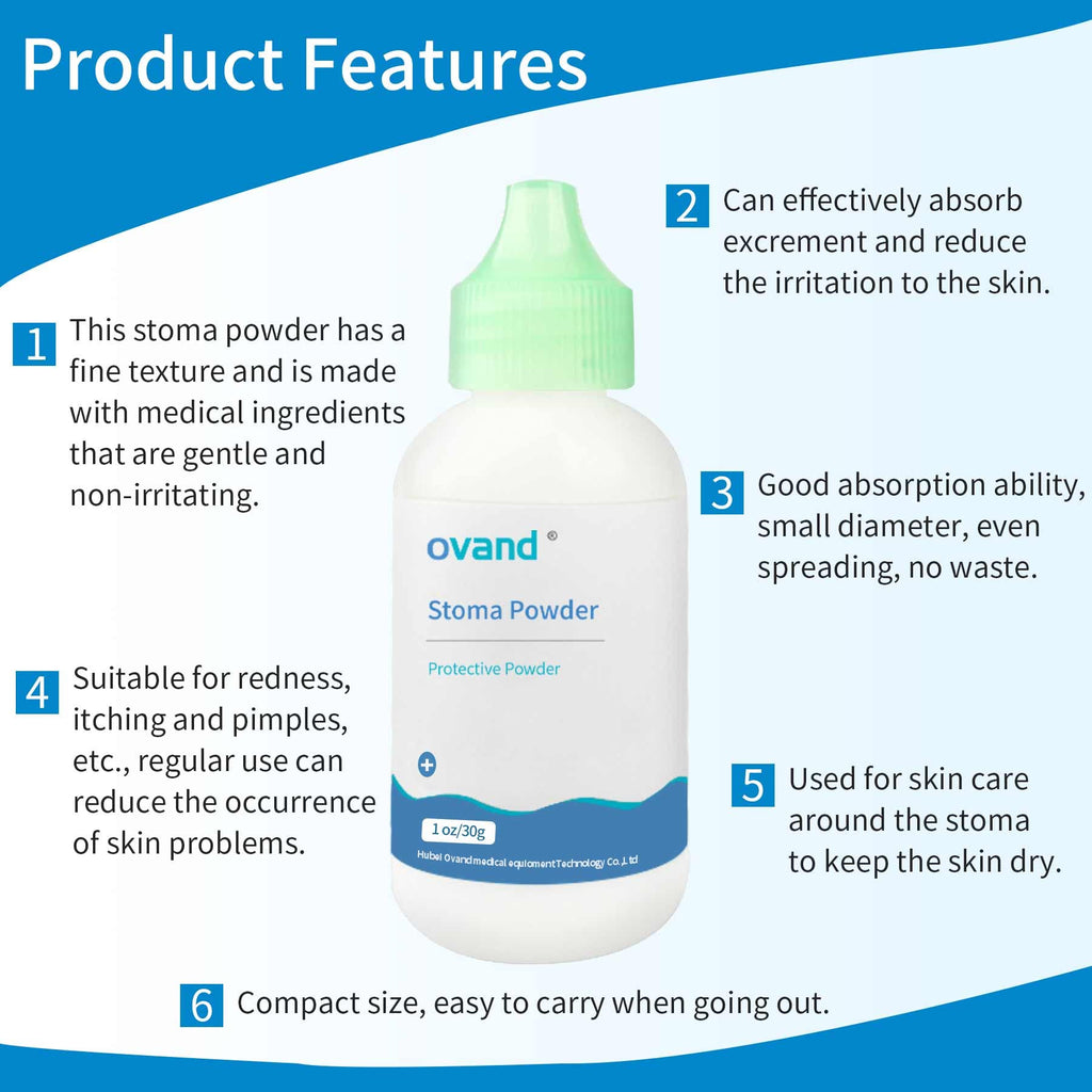 4 Pack Stoma Powder - Ostomy Skin Care Powder, Protects Skin Keep Dry Ostomy Powder
