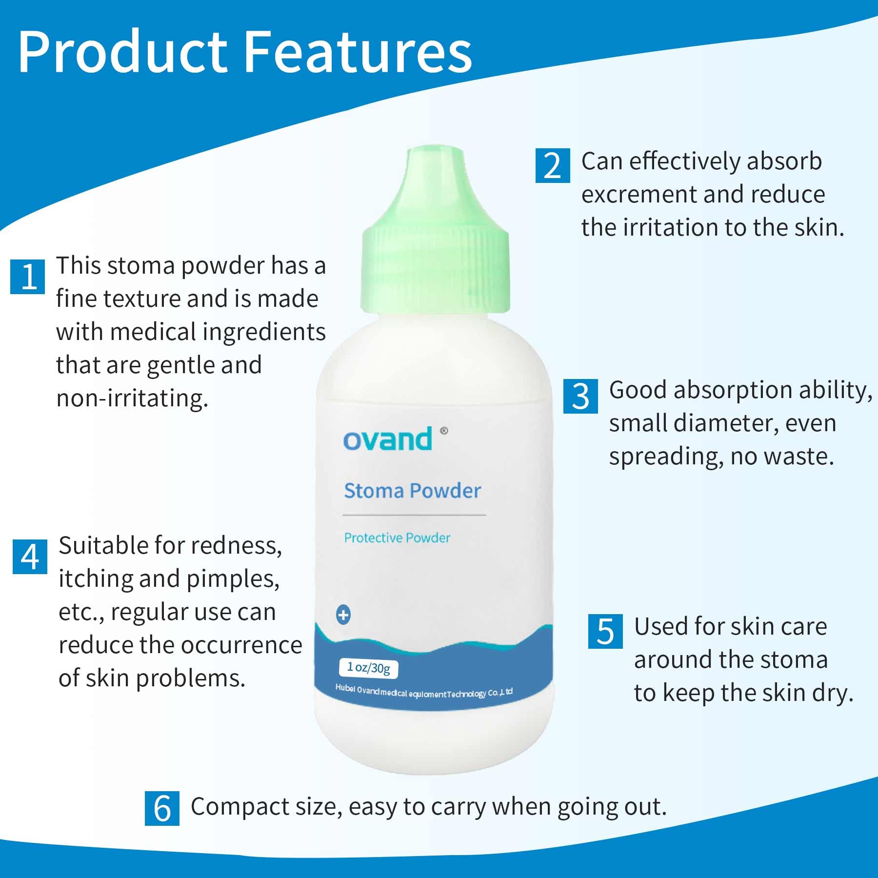 4 Pack Stoma Powder - Ostomy Skin Care Powder, Protects Skin Keep Dry Ostomy Powder