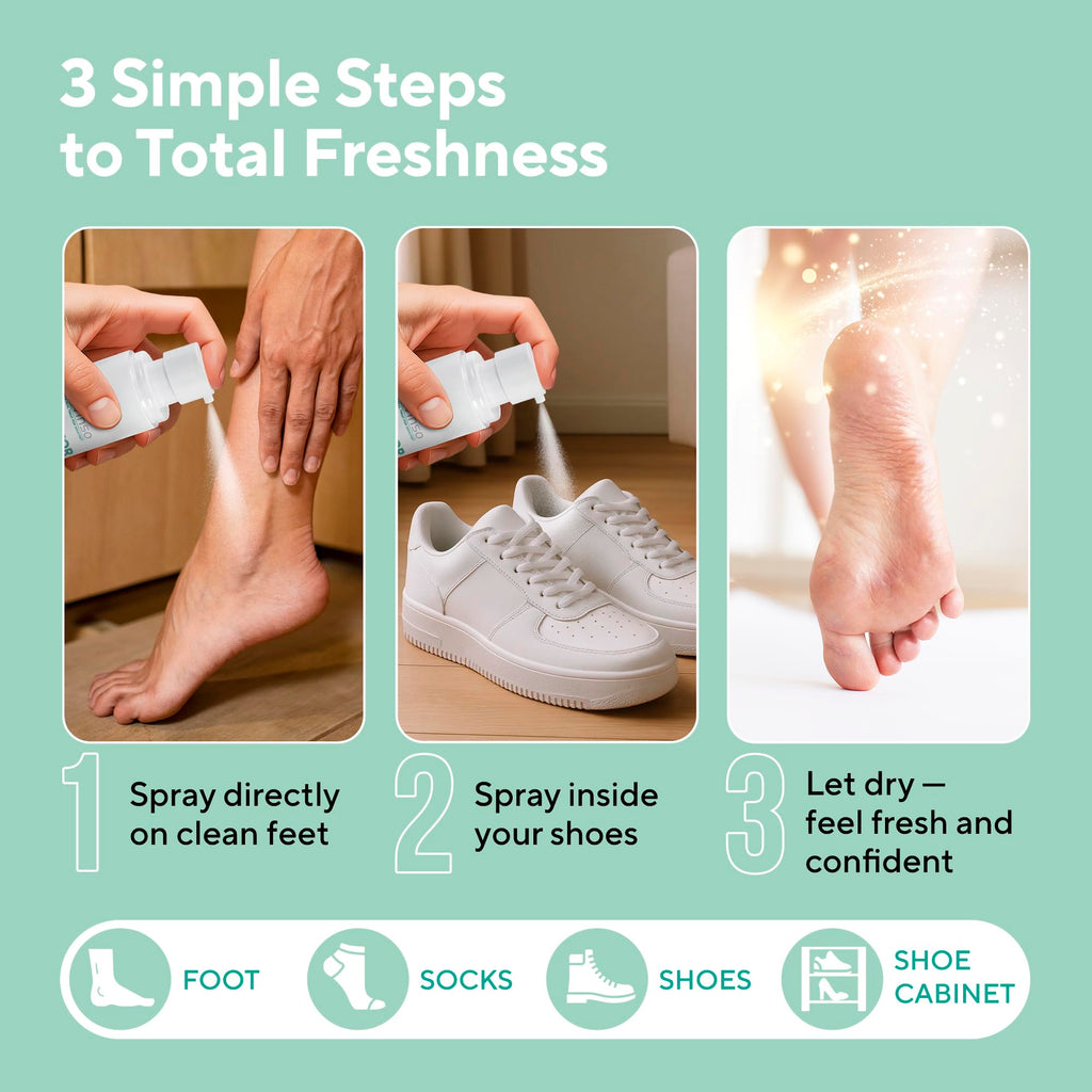 Lavinso Athletes Foot Care Spray with Tea Tree Oil - Shoe Deodorizer & Foot Odor Eliminator for Smelly Feet - Deodorant with Nat