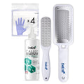 DeEnti Callus Maintenance Pack, Bundle Includes Mint Scented Callus Remover, Metal Foot Rasp, Foot File, and 4 Pairs of Gloves, 