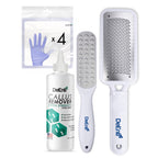 DeEnti Callus Maintenance Pack, Bundle Includes Mint Scented Callus Remover, Metal Foot Rasp, Foot File, and 4 Pairs of Gloves, 